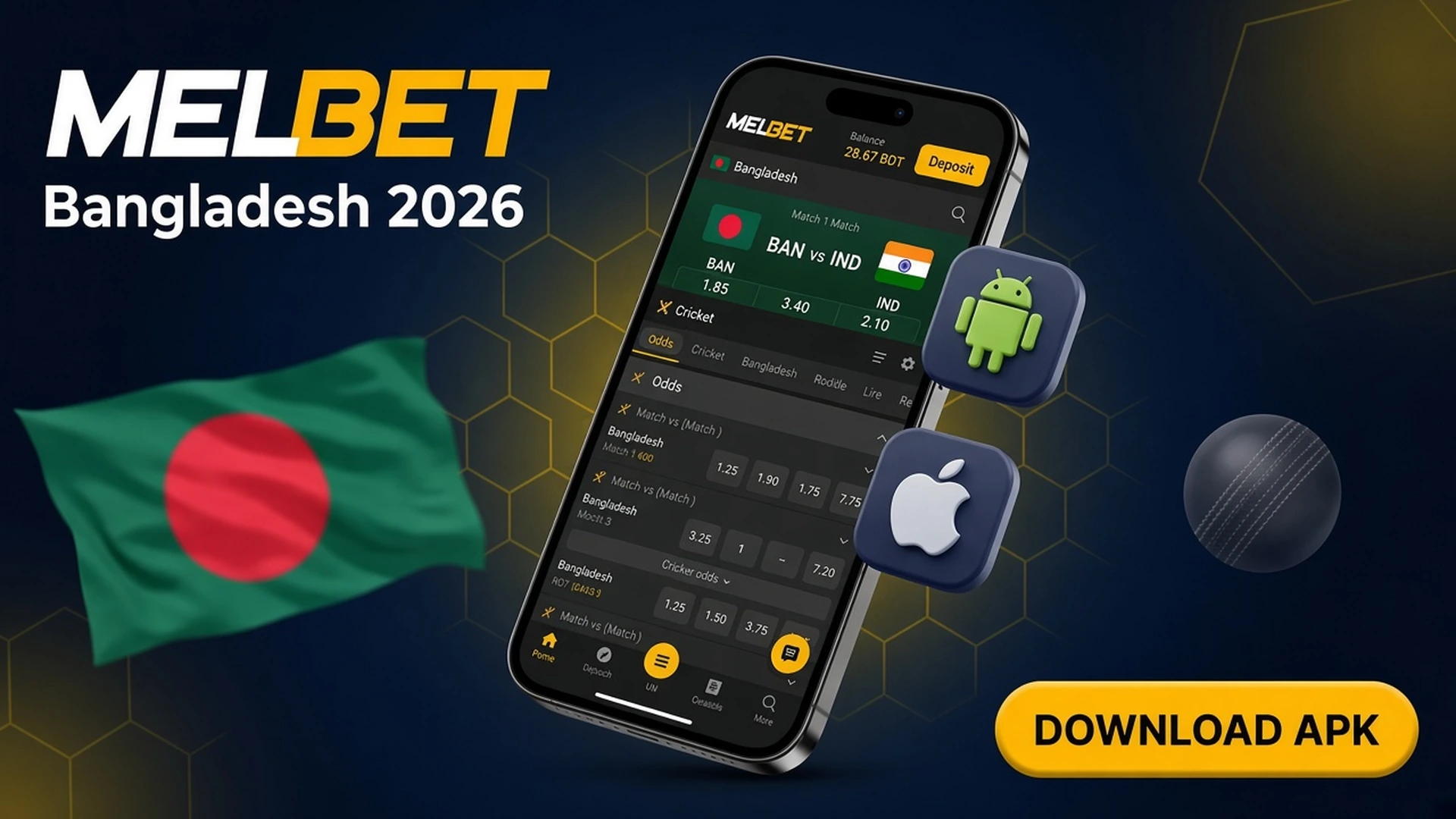 Melbet BD official app download for Android and iOS Bangladesh